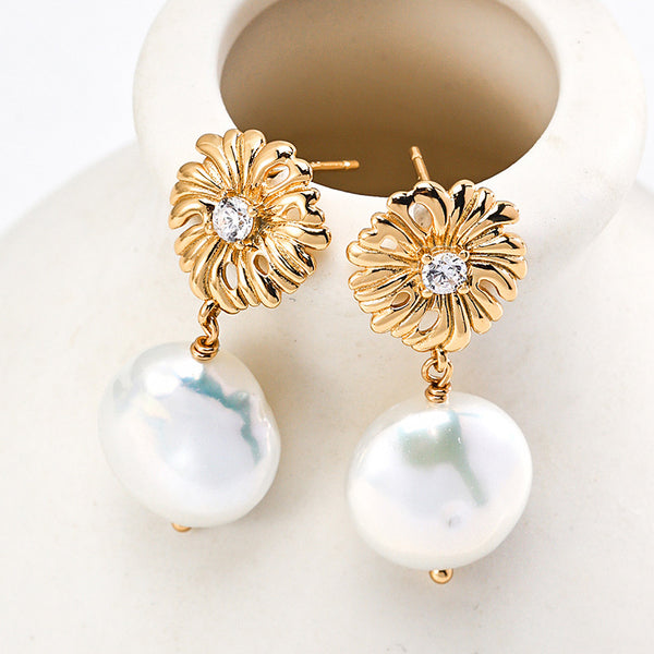 S925 Silver - Vintage Gold Earrings