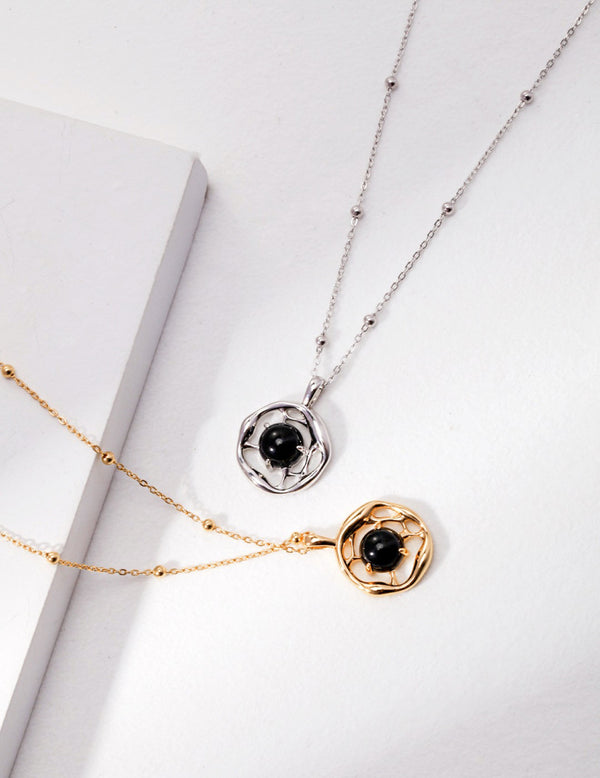 Sterling Silver Agate Necklace