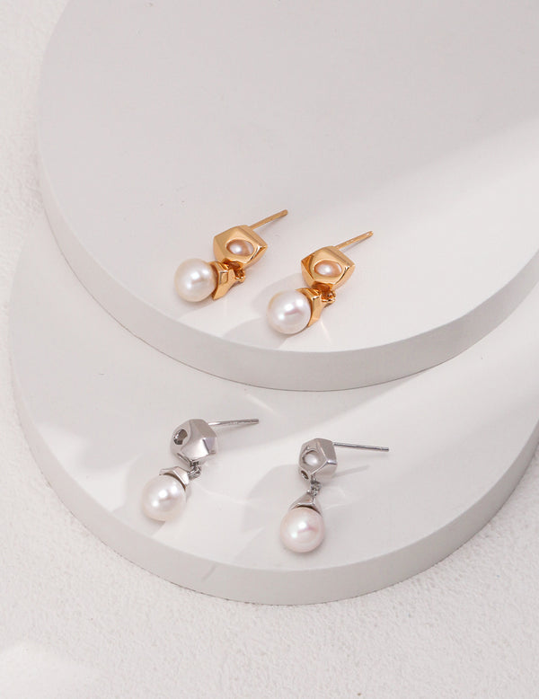 Sterling Silver Pearl Earrings