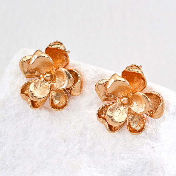 S925 Silver Minimalist Floral Design Earrings