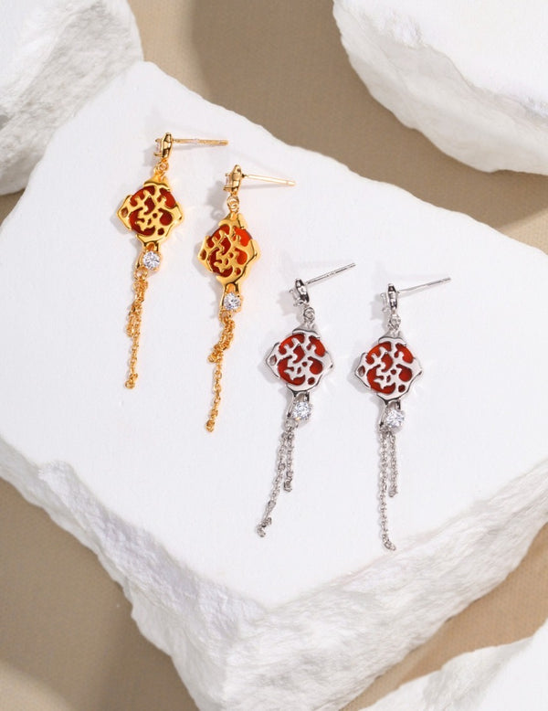 Sterling Silver Fortune Asymmetrical Earrings (A&B Styles)