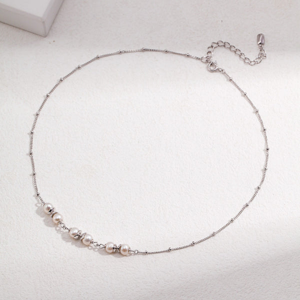 Sterling Silver Pearl Necklace